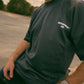 T-shirt oversize in cotone biologico con stampa Strike