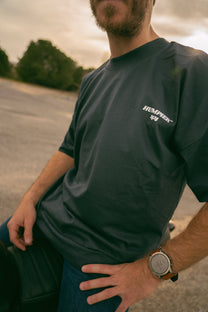 T-shirt oversize in cotone biologico con stampa Strike