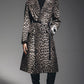 Cappotto lungo leopardato in cotone