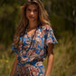 T-shirt donna a scollo V in maglia fredda