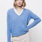 Maglione in maglia strutturata con scollo a V