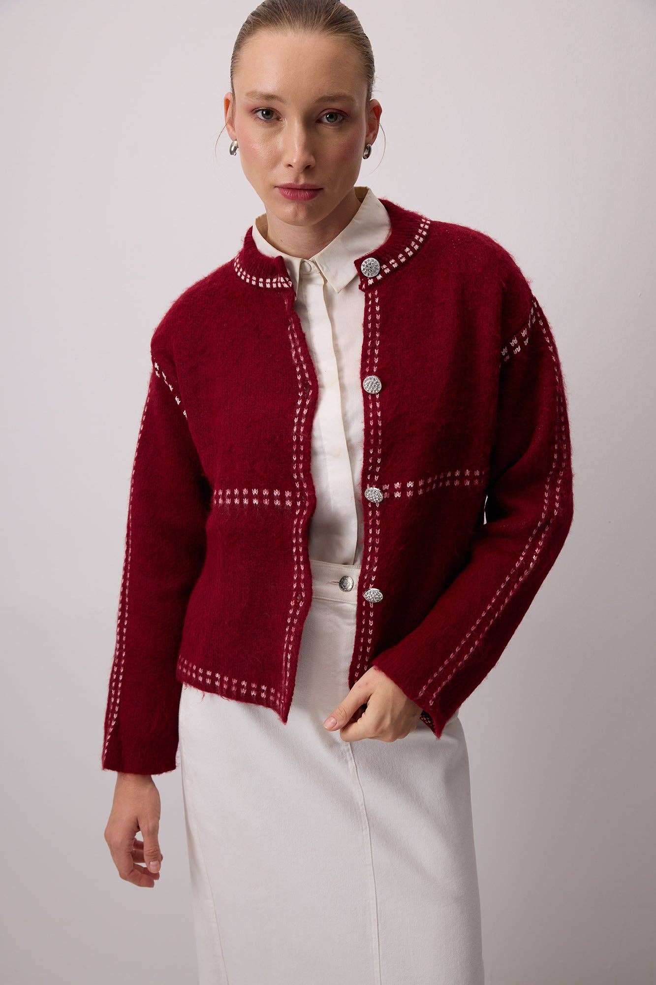Cardigan a contrasto Rashed