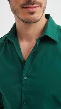 Camicia verde slim fit da uomo