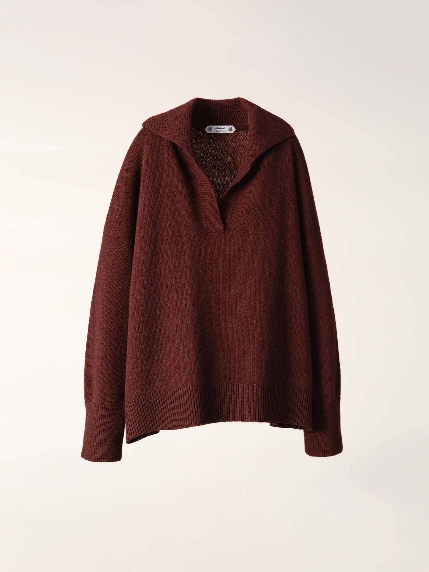 Polo relaxed in misto cashmere