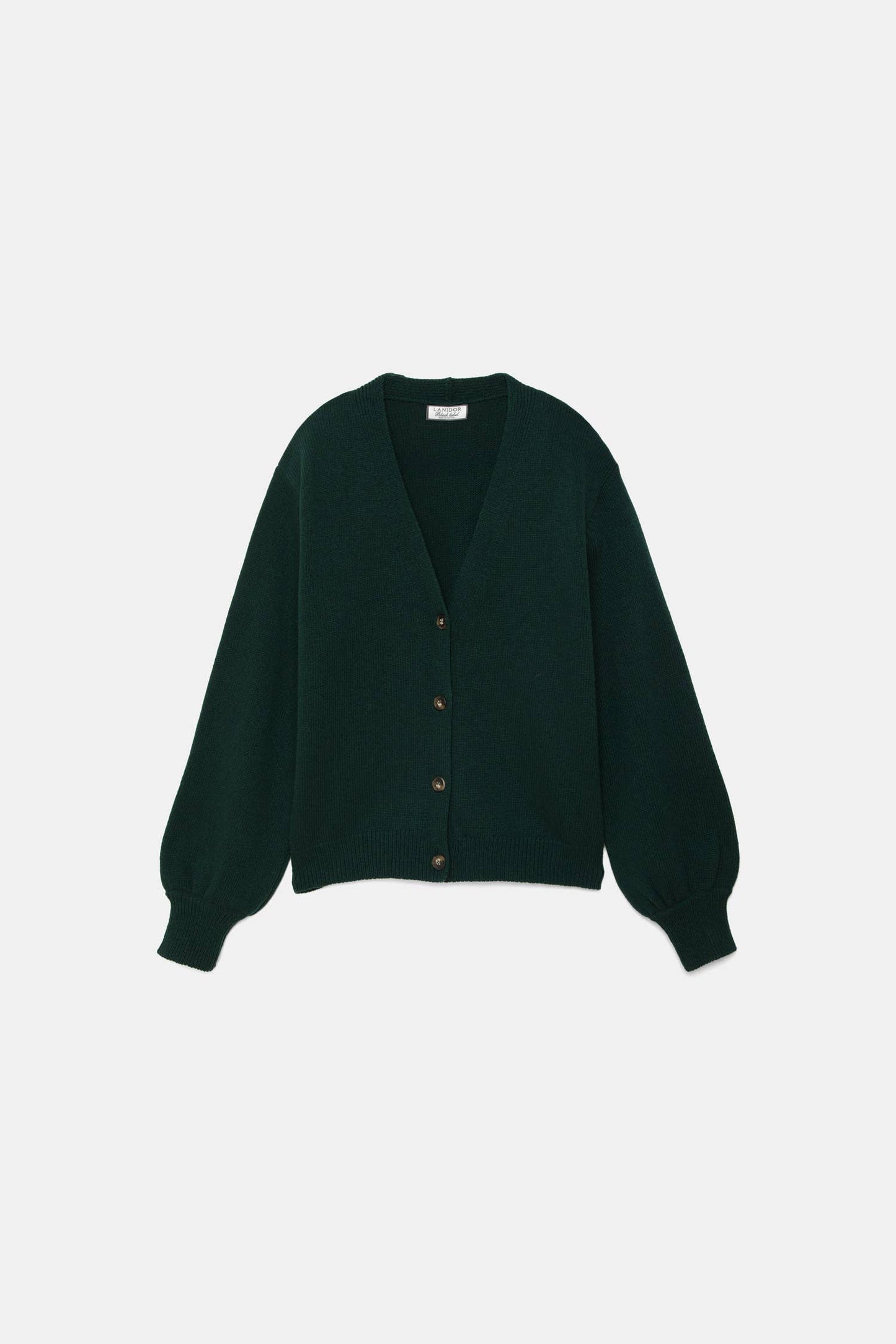 Cardigan in Lana con Maniche a Palloncino