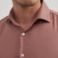 Camicia in bambù terracotta slim fit