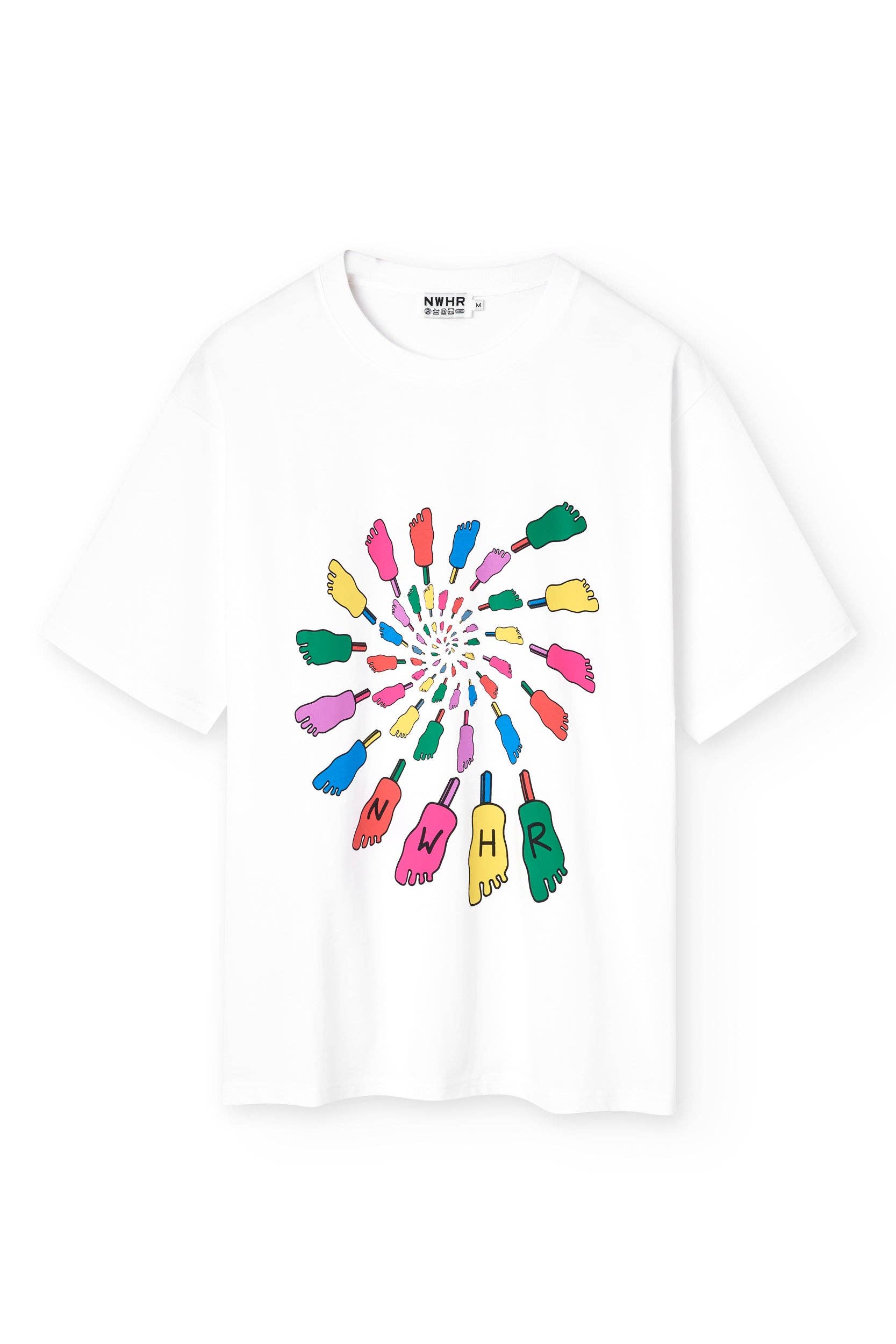T-shirt psichedelica in cotone biologico