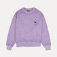 Felpa oversize donna lavanda tinto a pigmenti