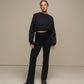 Felpa cropped oversize in misto cotone