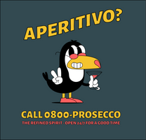 T-shirt unisex in cotone biologico con stampa Aperitivo