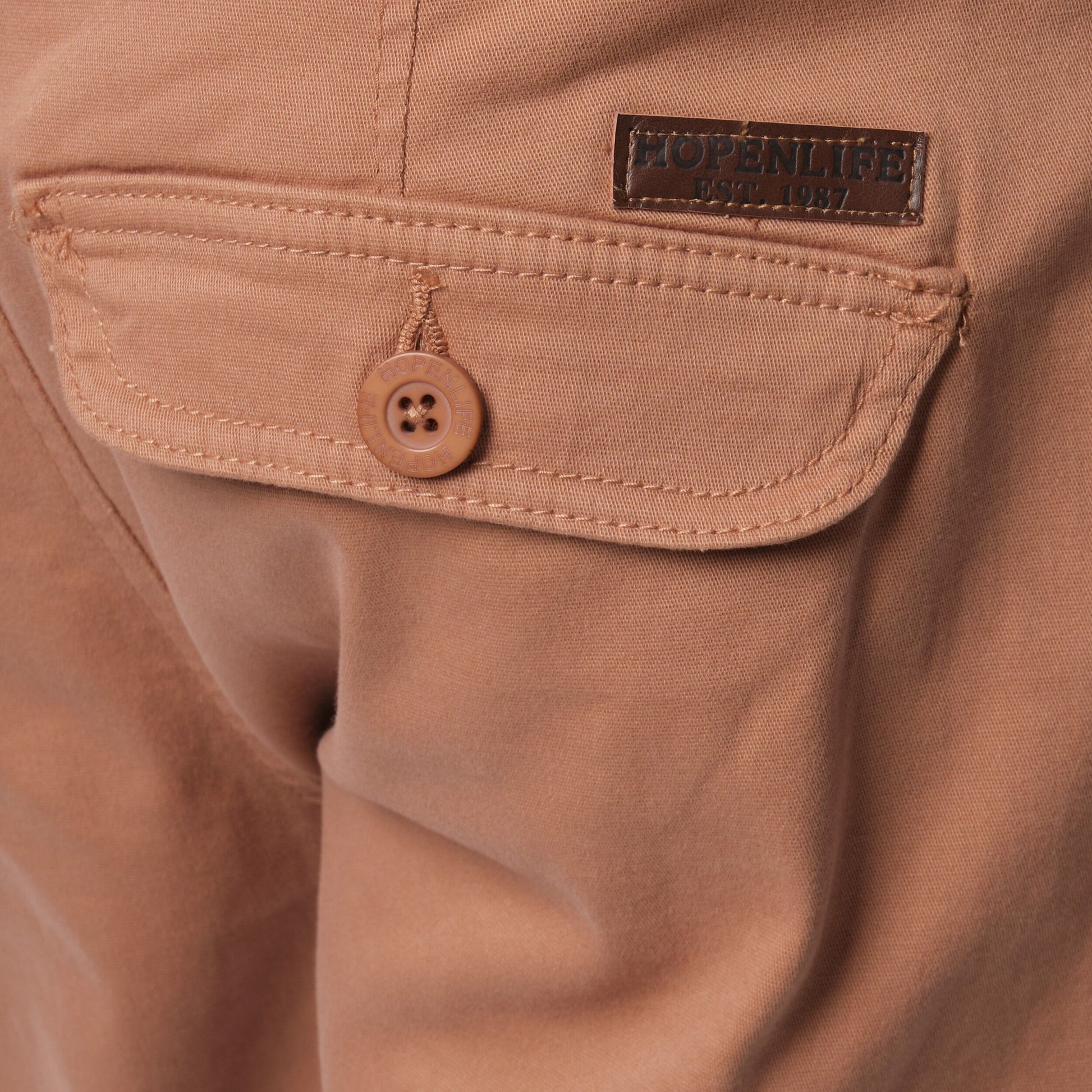 Bermuda cargo uomo color tabacco