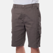 Bermuda Cargo Uomo Grigio in Cotone Stretch