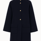 Cappotto strutturato in lana con collo alto