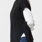 Gilet in maglia a coste con collo alto