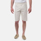 Bermuda uomo 5 tasche ecru in cotone stretch