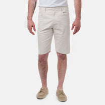Bermuda uomo 5 tasche ecru in cotone stretch