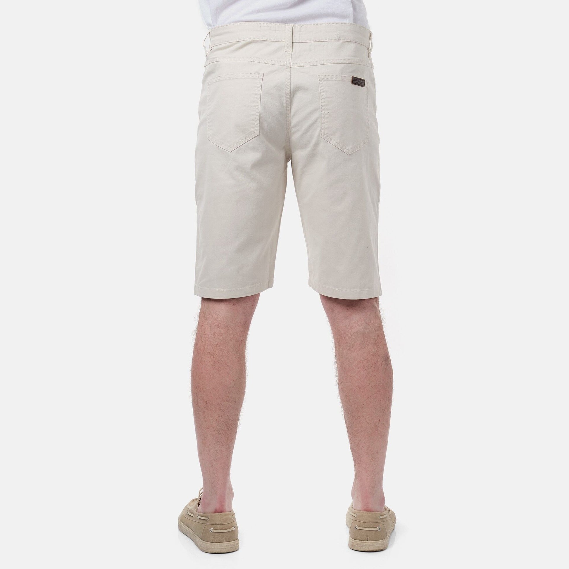 Bermuda uomo 5 tasche ecru in cotone stretch