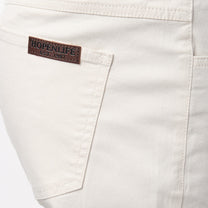 Bermuda uomo 5 tasche ecru in cotone stretch