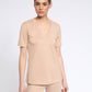 T-shirt in viscosa con lurex e stampa