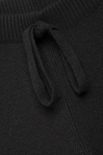 Pantaloni palazzo in maglia con vita elasticizzata