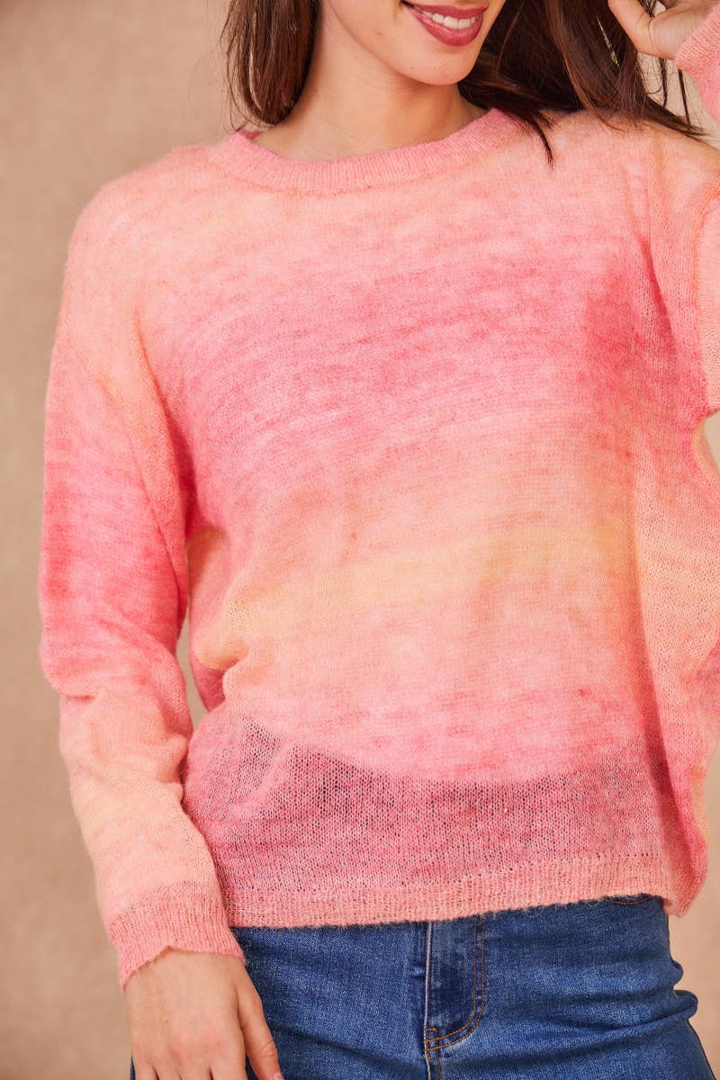 Maglione sfumato Moretta in tonalità pastello