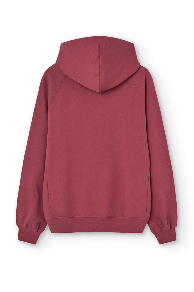 Felpa con cappuccio oversize Star Ruby in cotone biologico