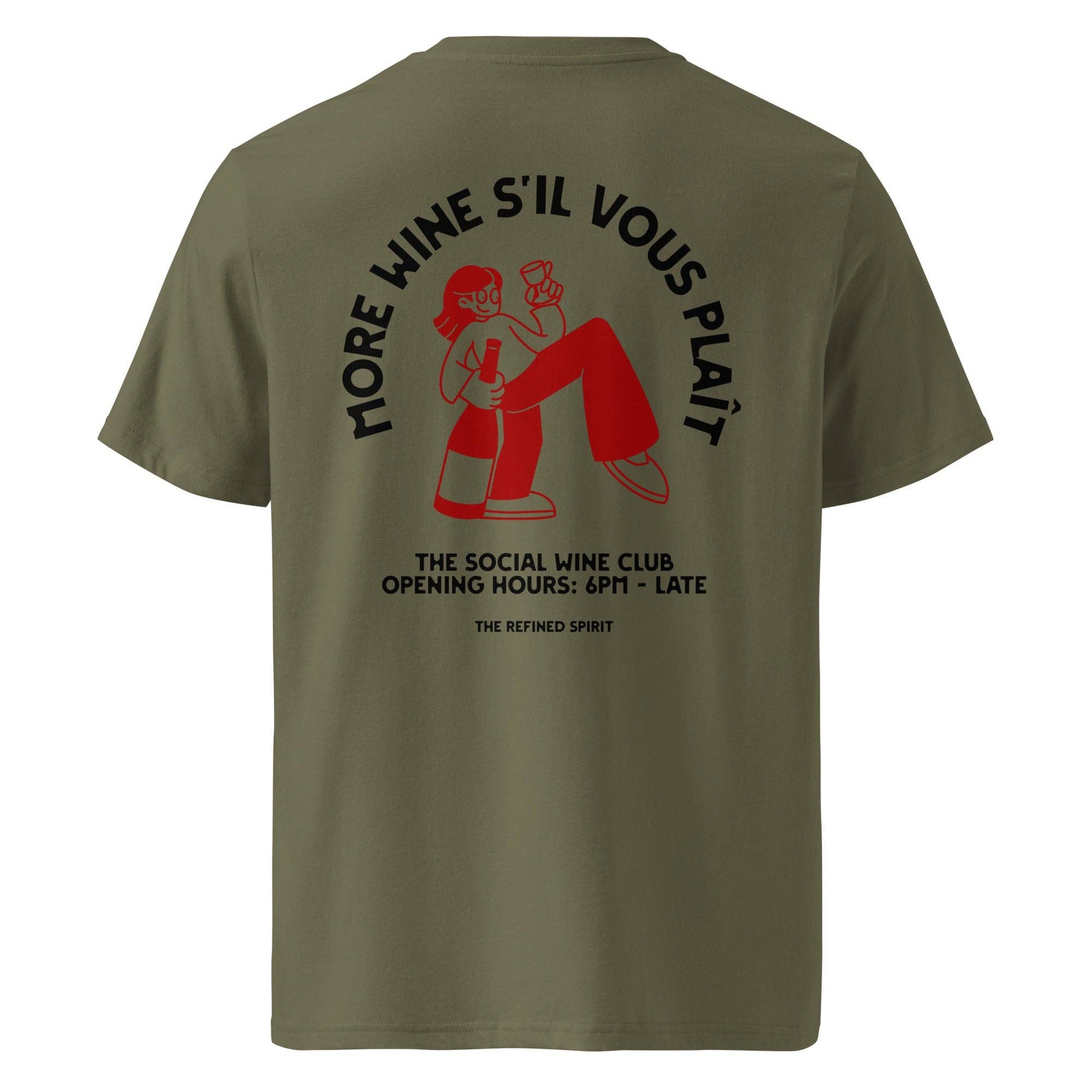 T-shirt unisex in cotone biologico More Wine, S’il Vous Plaît