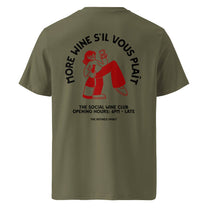 T-shirt unisex in cotone biologico More Wine, S’il Vous Plaît