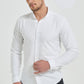 Camicia Oxford Bianca in Cotone con Colletto Button-Down