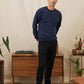 Maglione Orson a righe puntinate blu navy