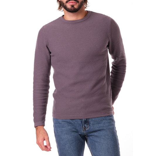 Maglione uomo girocollo in cotone antracite Gohan