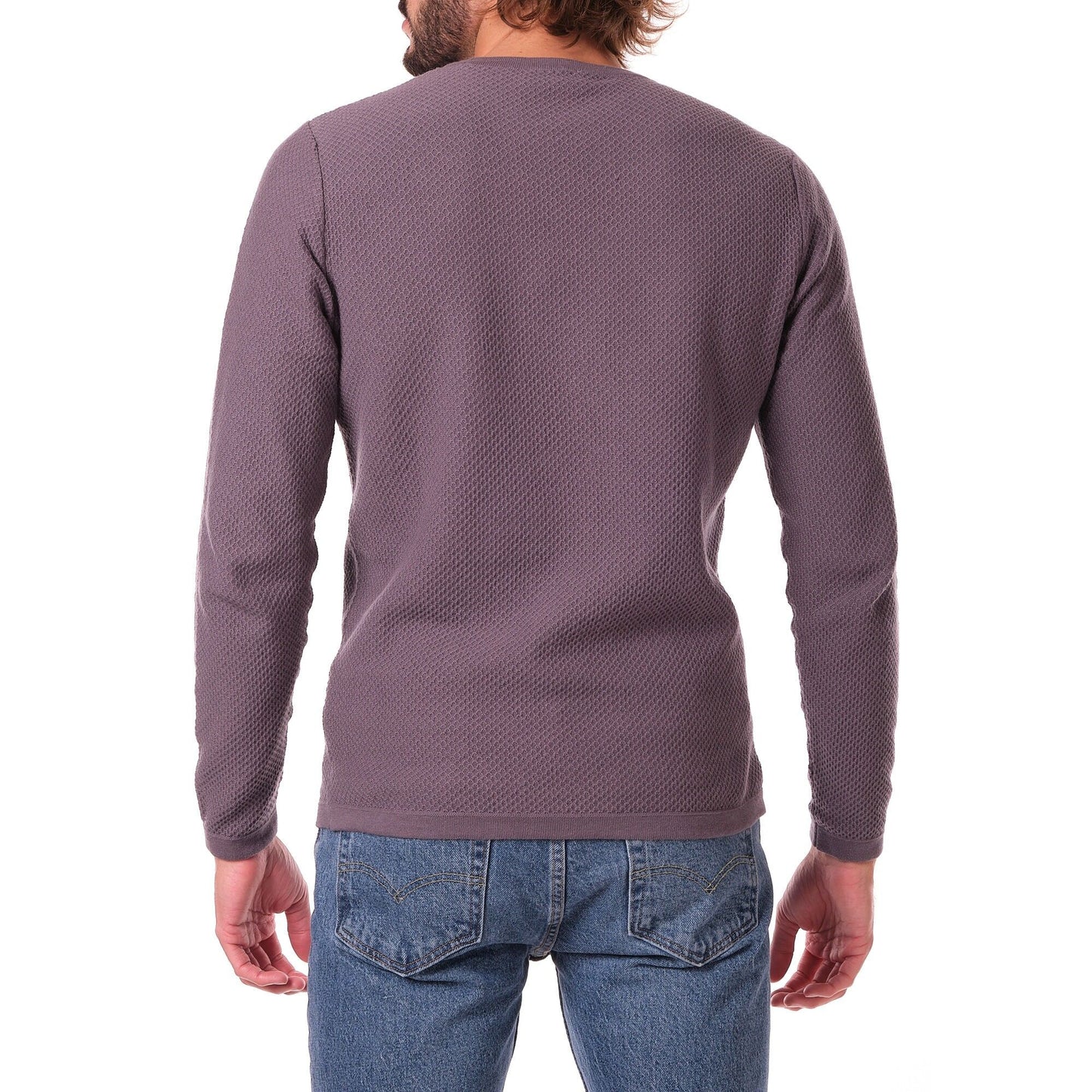 Maglione uomo girocollo in cotone antracite Gohan