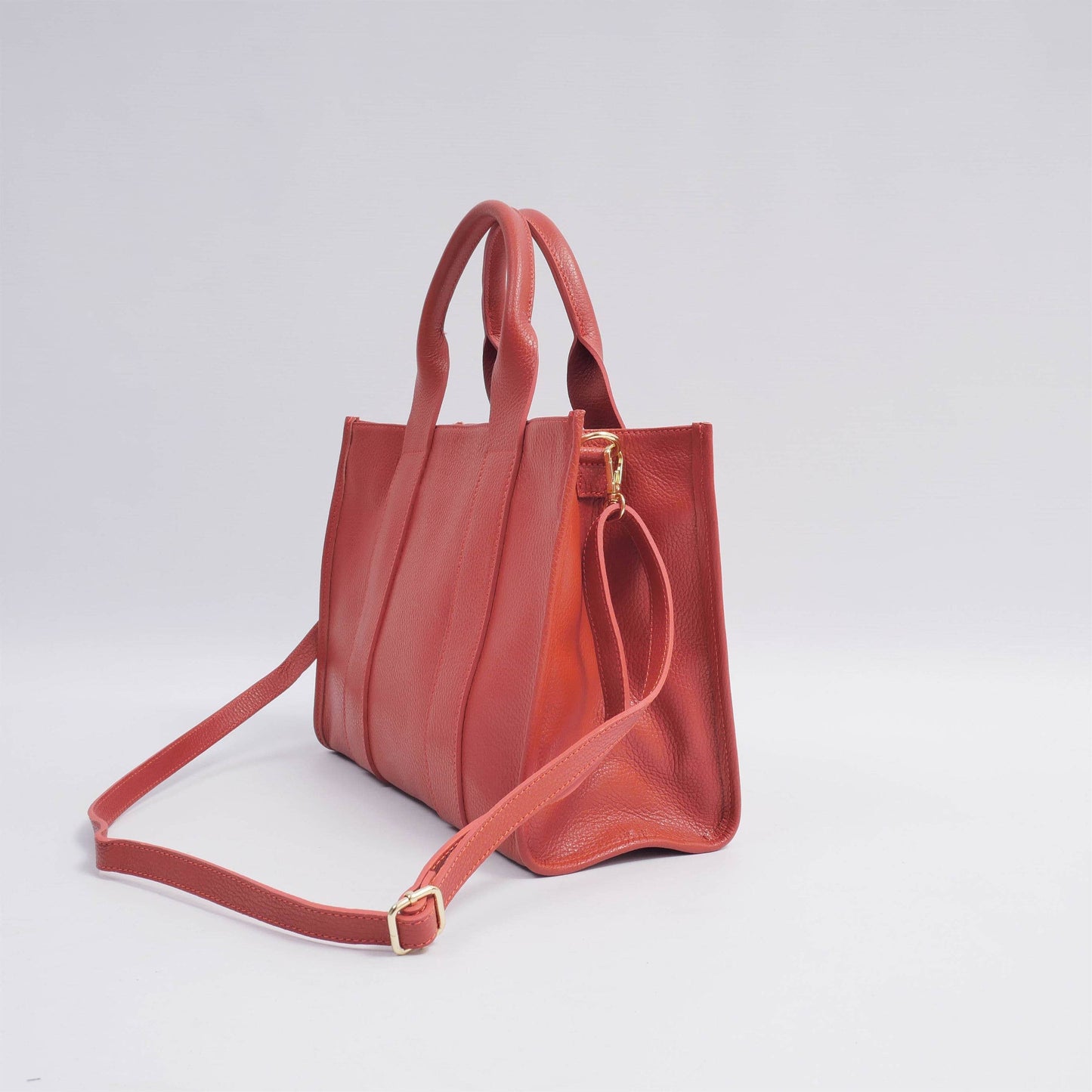 Borsa tote in pelle con tracolla