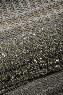 Sciarpa lavorata a maglia sfumata con paillettes