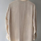 Tunica melange beige con colletto a camicia