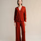 Cardigan oversize in lana merino extrafine con scollo a V