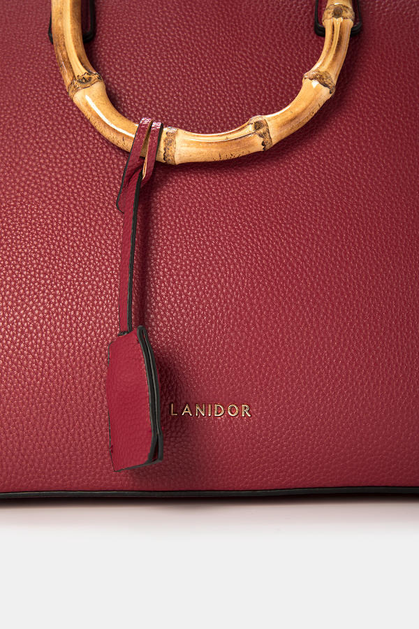 Borsa con manici in bambù