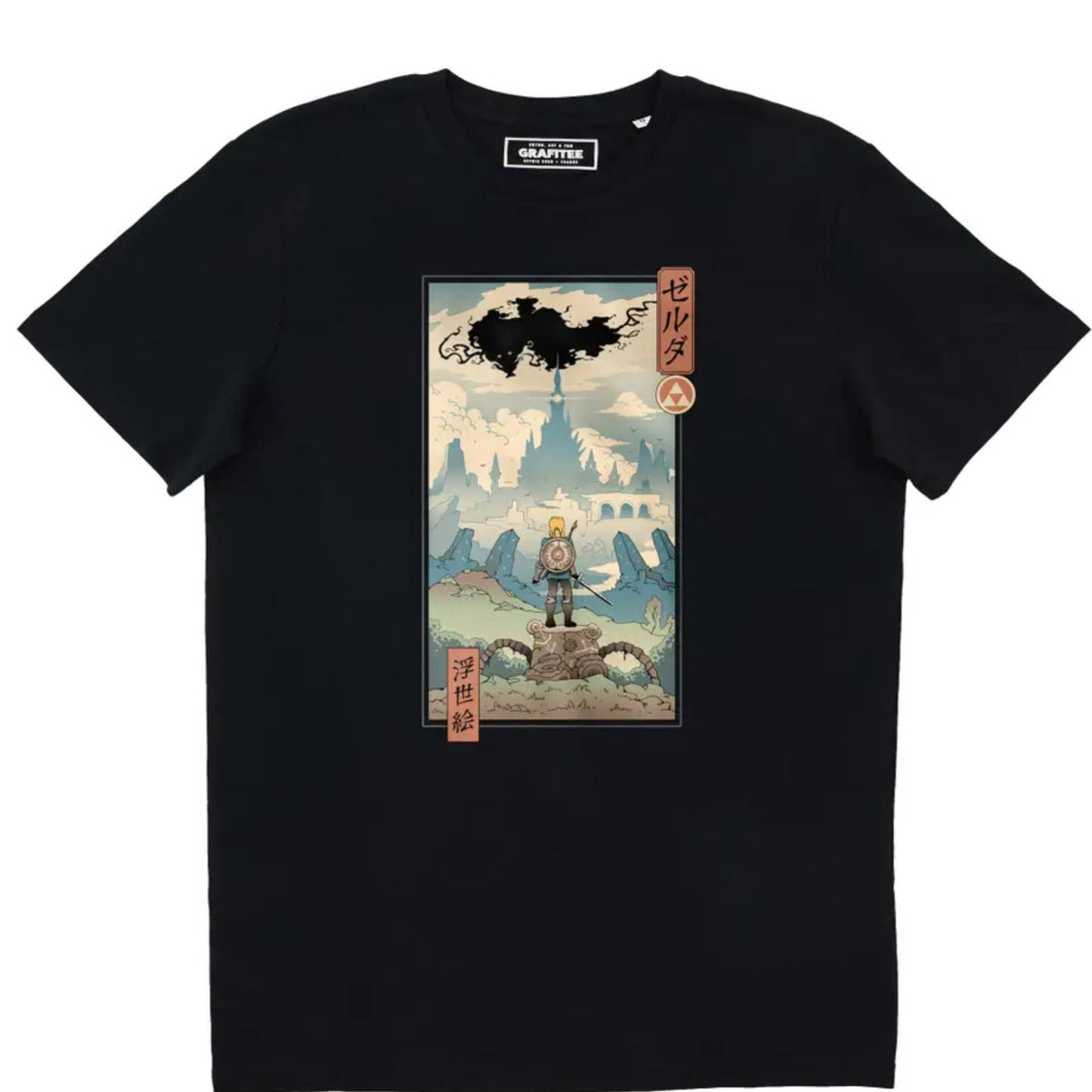 T-shirt unisex manga Ukiyo-e ispirata a Zelda
