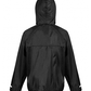 Giacca impermeabile unisex oversize nera con ricamo tigre