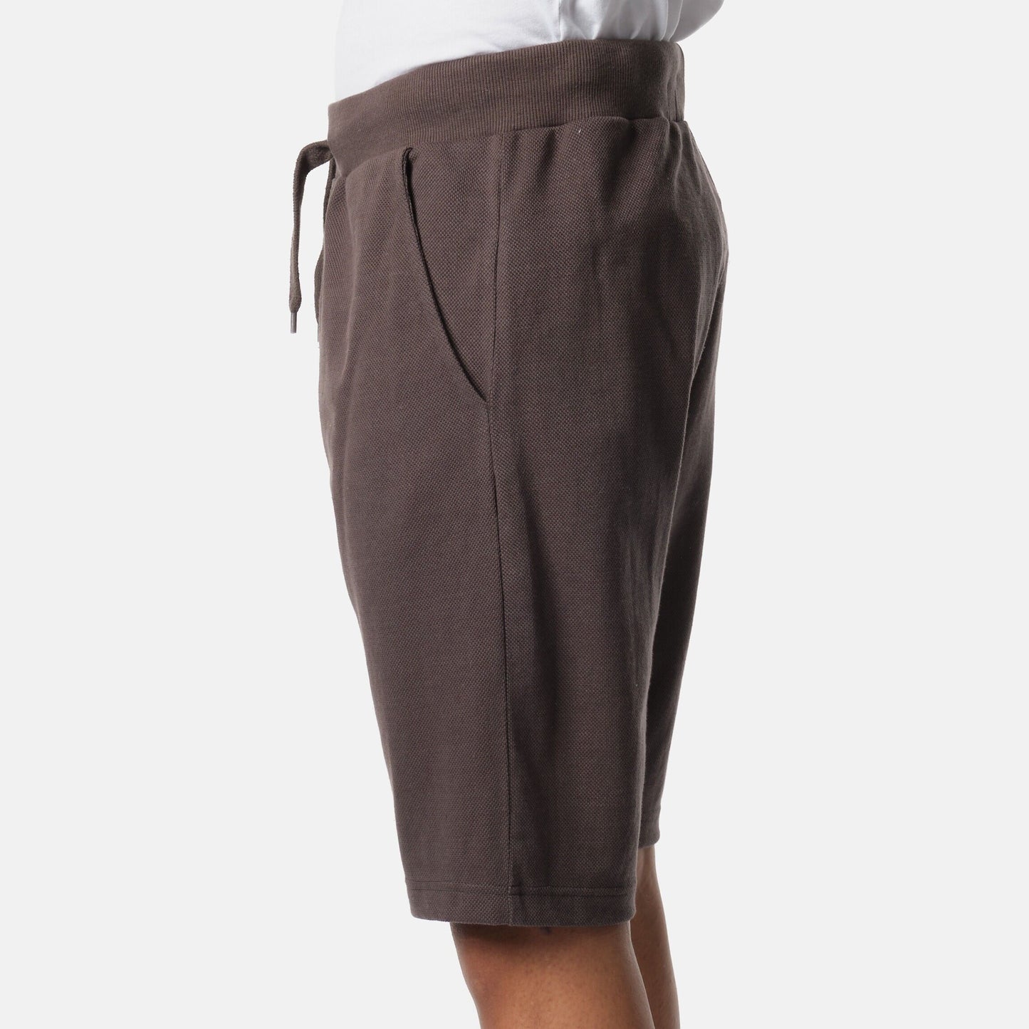 Pantaloncini uomo in piqué grigio con coulisse