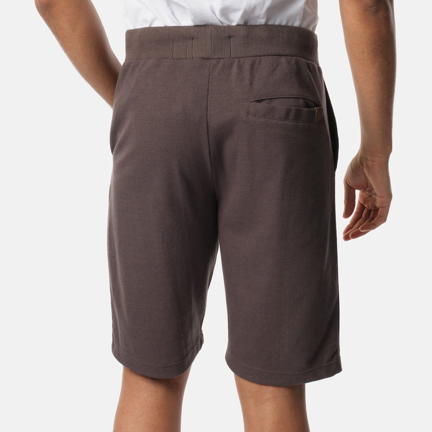 Pantaloncini uomo in piqué grigio con coulisse