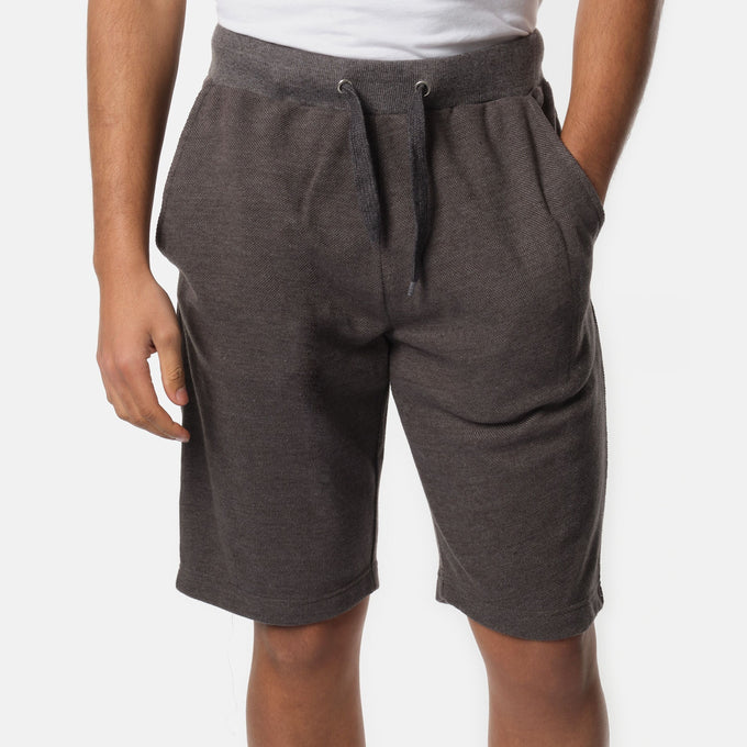 Pantaloncini Uomo in Maglia Piqué Antracite con Coulisse
