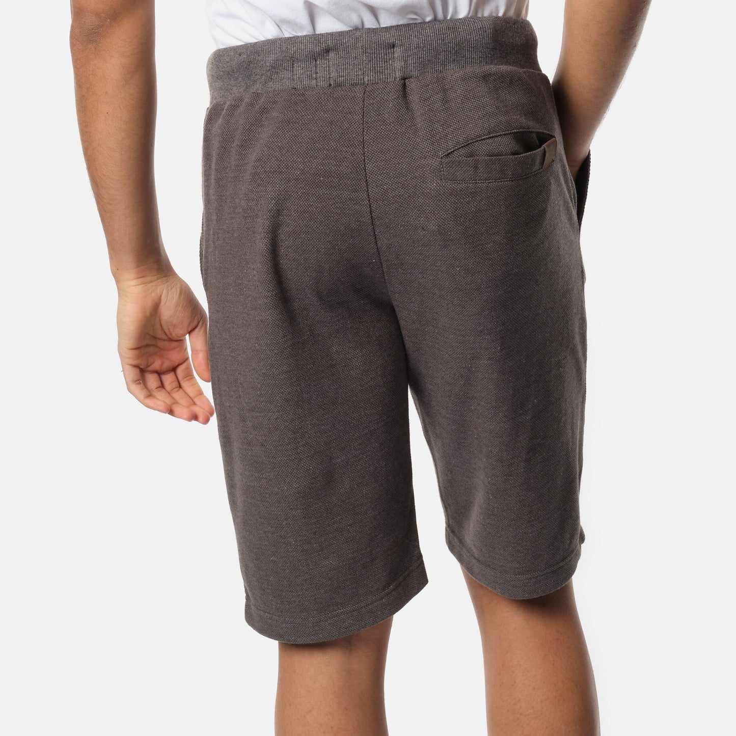 Pantaloncini Uomo in Maglia Piqué Antracite con Coulisse