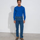 Pantaloni in denim uomo con tasche e chiusura con zip