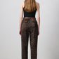 Pantaloni a carota leopardati affusolati