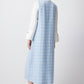 Abito midi in tweed senza maniche azzurro
