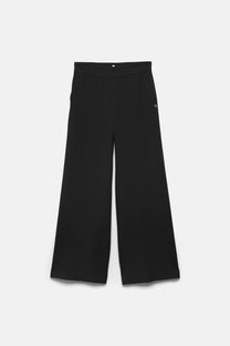 Pantaloni a Gamba Larga con Zip Laterale