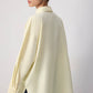 Camicia oversize in popeline giallo limone in misto cotone