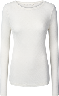 Maglia Fermi in misto seta bianca