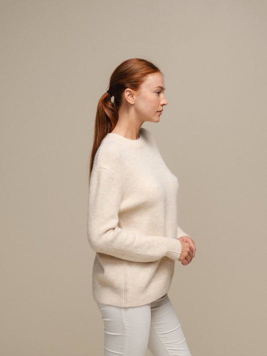 Maglione girocollo in maglia morbida da donna